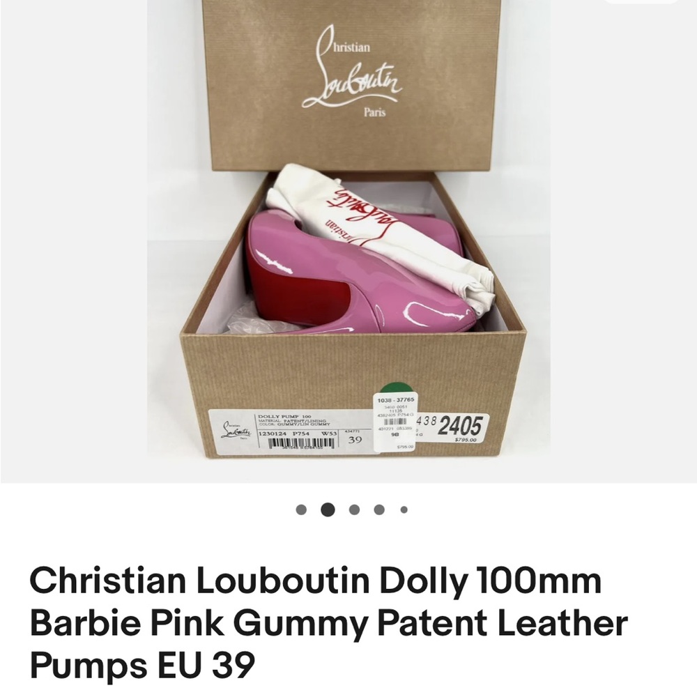 Christian Louboutin Pink Barbiecore Dolly 100 Pumps 39EU, Gummy